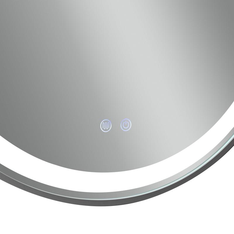 Дзеркало Qtap Gemini 800х700 з LED-підсвічуванням Touch, з антизапотіванням, з димером, рег. темп. кольору (3000-6500K) QT2578R8072B — фото 12