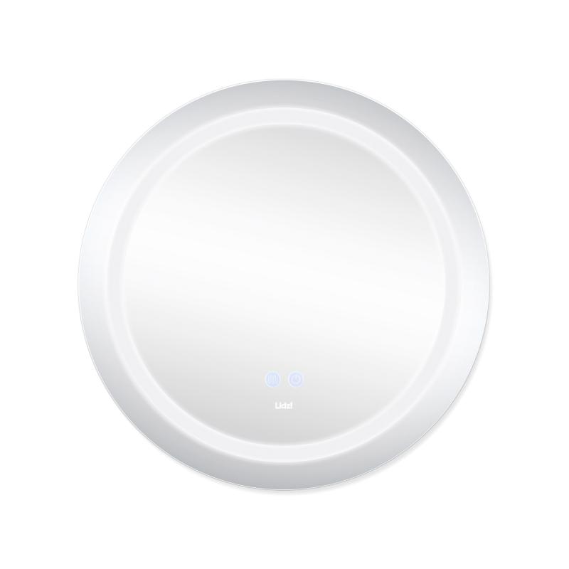 Дзеркало Lidz Aria R600 з LED-підсвічуванням Touch, з антизапотіванням, з димером, рег. яскравості LD78LR600 — фото 4