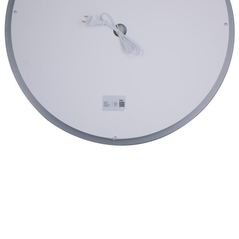 Дзеркало Lidz Aria R600 з LED-підсвічуванням Touch, з антизапотіванням, з димером, рег. яскравості LD78LR600 — фото 7