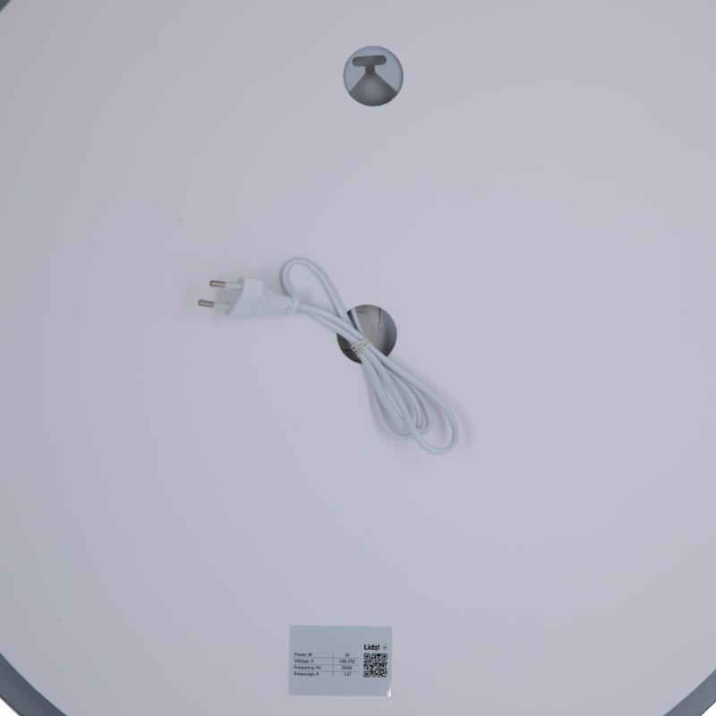 Дзеркало Lidz Aria R600 з LED-підсвічуванням Touch, з антизапотіванням, з димером, рег. яскравості LD78LR600 — фото 9