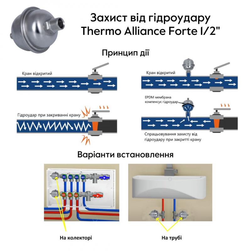 Захист від гідроудару Thermo Alliance Forte 1/2" SFE0022W15 — фото 5