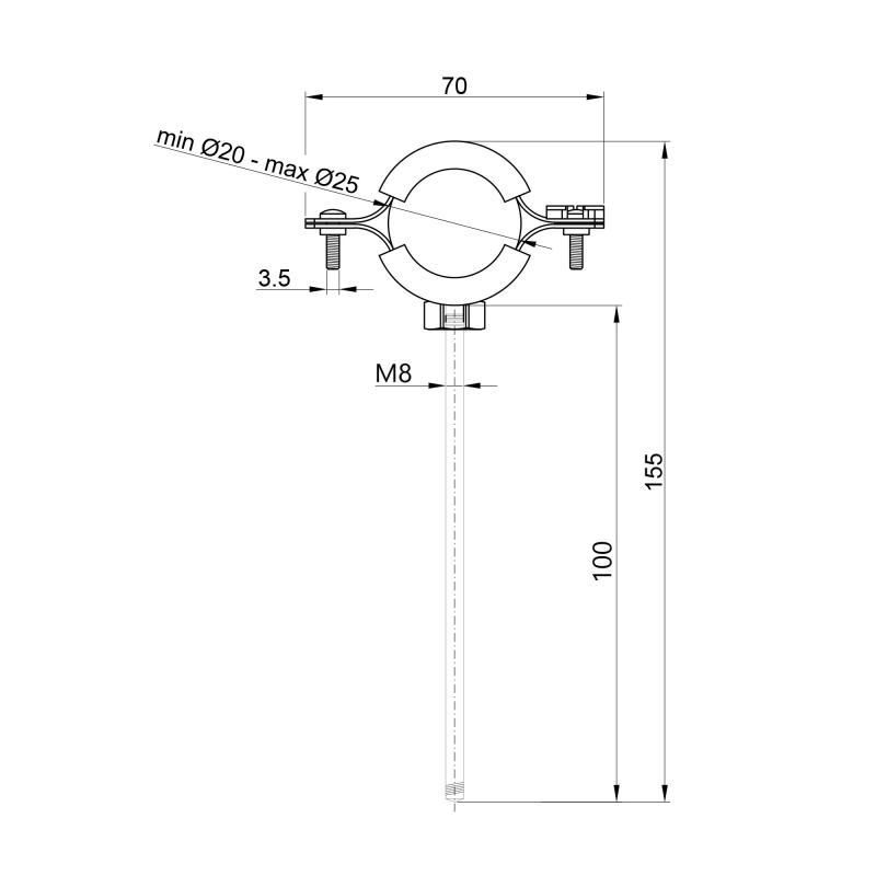 Хомут Thermo Alliance Forte 1/2" (D20-25 мм) SF10015 — фото 2