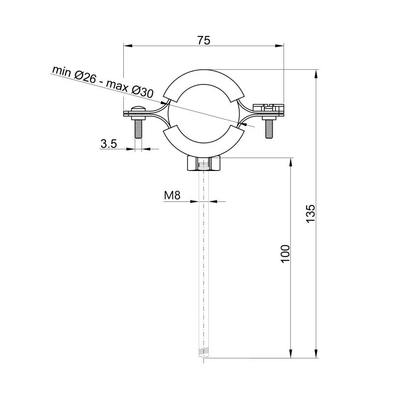 Хомут Thermo Alliance Forte 3/4" (D26-30 мм) SF10020 — фото 2