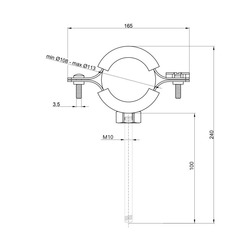 Хомут Thermo Alliance Forte 4" (D108-113 мм) SF100100 — фото 2
