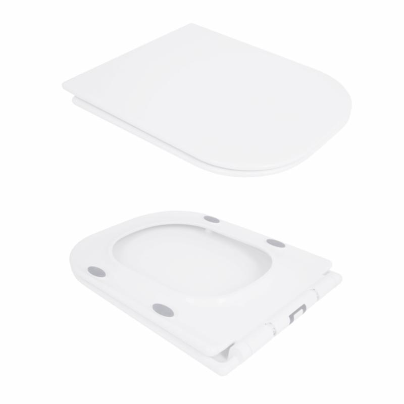 Унітаз-компакт Qtap Presto Quadro безободковий з сидінням Soft-close QT24221215AW — фото 8