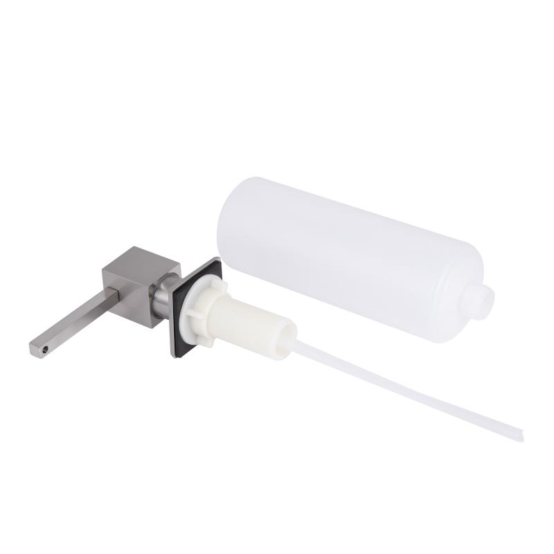 Дозатор для миючого засобу Lidz LK117 квадратний Brushed Steel (LDLK117BRU46399) — фото 3