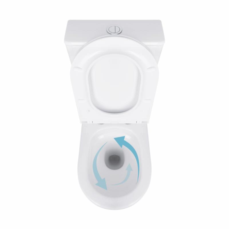 Унітаз підлоговий Qtap Robin New Ultra Quiet безобідковий з сидінням Soft-close WHITE QT13226083AW — фото 6