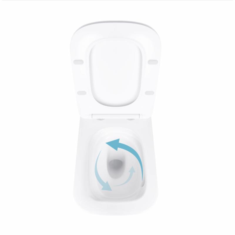 Унітаз підвісний Qtap Tern Ultra Quiet безобідковий з сидінням Soft-close WHITE QT17332303AW — фото 6