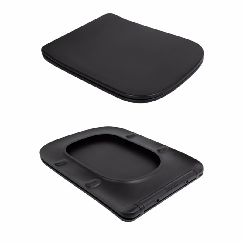 Унітаз підвісний Qtap Tern New Ultra Quiet безобідковий з сидінням Soft-close MATT BLACK QT17332303ASMB — фото 8