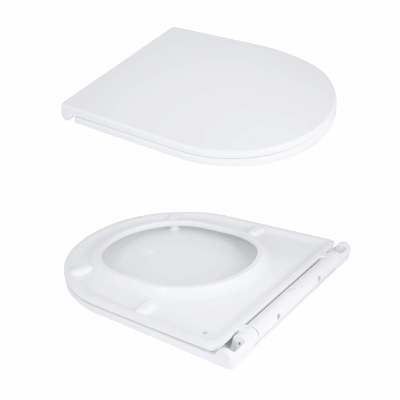 Унітаз підлоговий Qtap Dove Rimless безобідковий з сидінням Soft-close WHITE QT06228380BW — фото 7