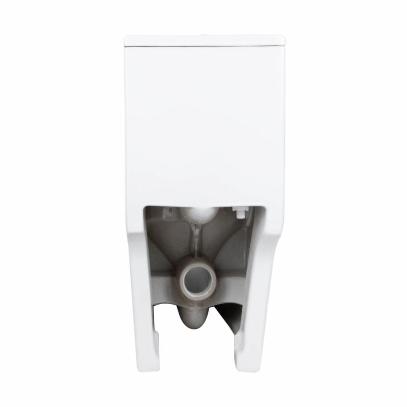 Унітаз-моноблок підлоговий Qtap Kolibri Ultra Quiet безобідковий з сидінням Soft-close WHITE QT10226380W — фото 6