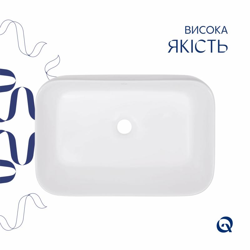 Раковина-чаша Qtap Scorpio 550х390х120 White QT14112243WN — фото 4