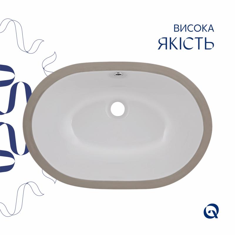 Раковина Qtap Stork 570x390x210 White QT15110522W — фото 4