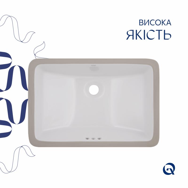 Раковина Qtap Stork 535x365x190 White QT1511H0422DW — фото 4