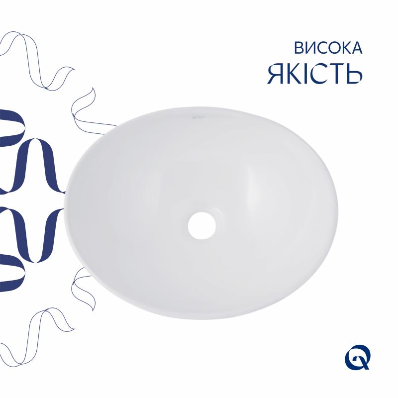 Раковина-чаша Qtap Dove 415x340x140 White QT06116062AW — фото 4