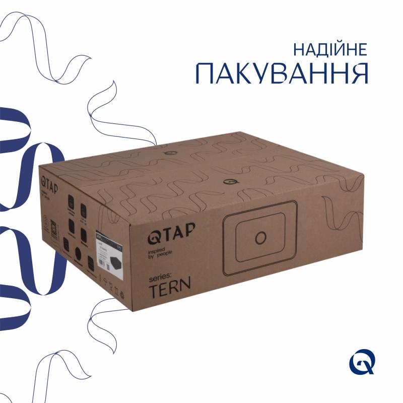 Раковина-чаша Qtap Tern 480х370х135 Matt black QT176069MB — фото 5
