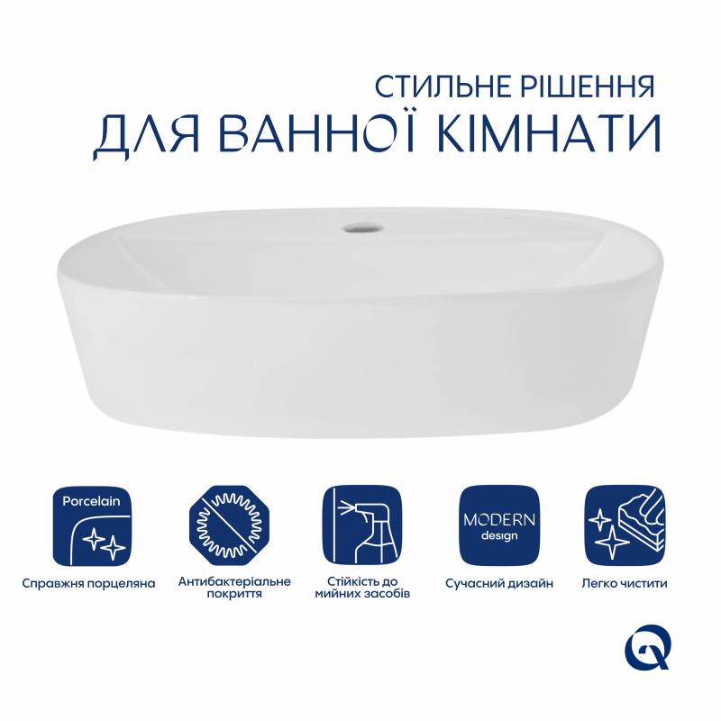 Раковина-чаша Qtap Scorpio 500x380x120 White QT14116533W — фото 3