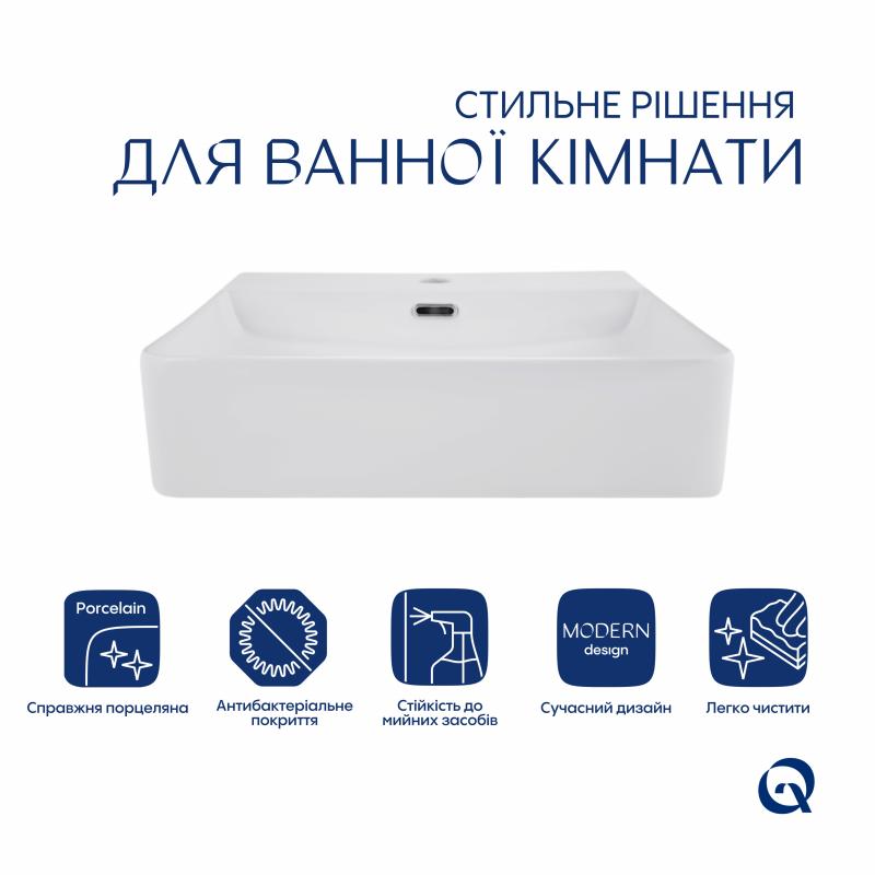 Раковина Qtap Nando LT 500х420х130 White QT12116146AW — фото 3