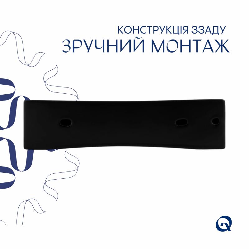 Раковина Qtap Nando LT 500х420х130 Matt black QT12116146AMB — фото 5