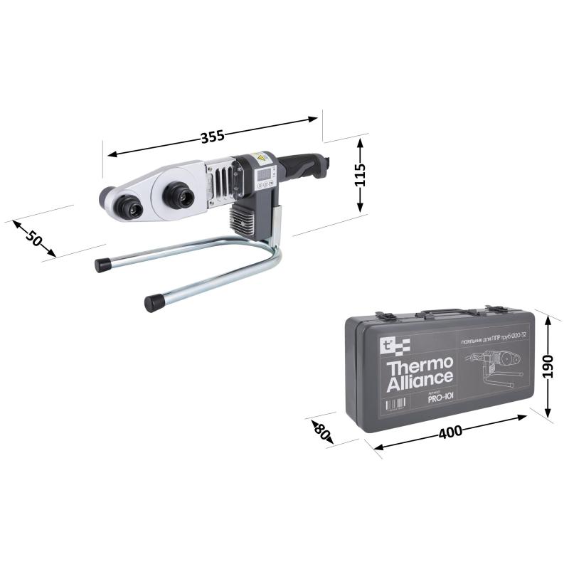 Паяльник для пластикових труб Thermo Alliance PRO-101 Ø20-32 (автоматичний з дісплеєм, 600W) — фото 2