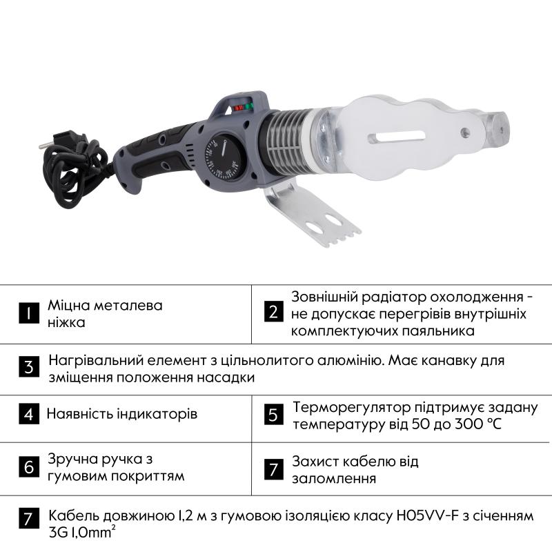 Паяльник для PPR Ø20-63 (механічний), 1500 Вт Thermo Alliance BASE-101 — фото 3