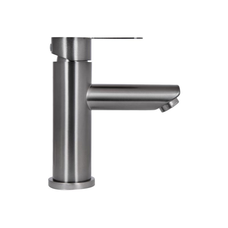 Змішувач для раковини Brinex Pure 001F низький  Gunmetal Black BRIPUR001FGRP — фото 4