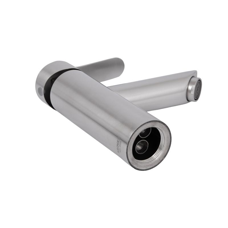 Змішувач для раковини Brinex Pure 001F низький  Nickel BRIPUR001FNKL — фото 5