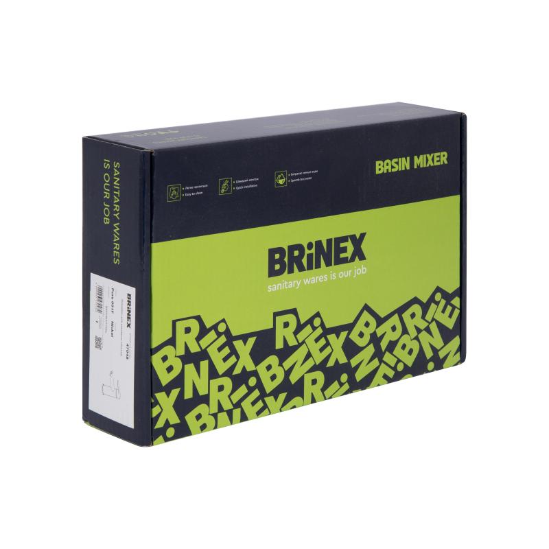 Змішувач для раковини Brinex Pure 001F низький  Nickel BRIPUR001FNKL — фото 8