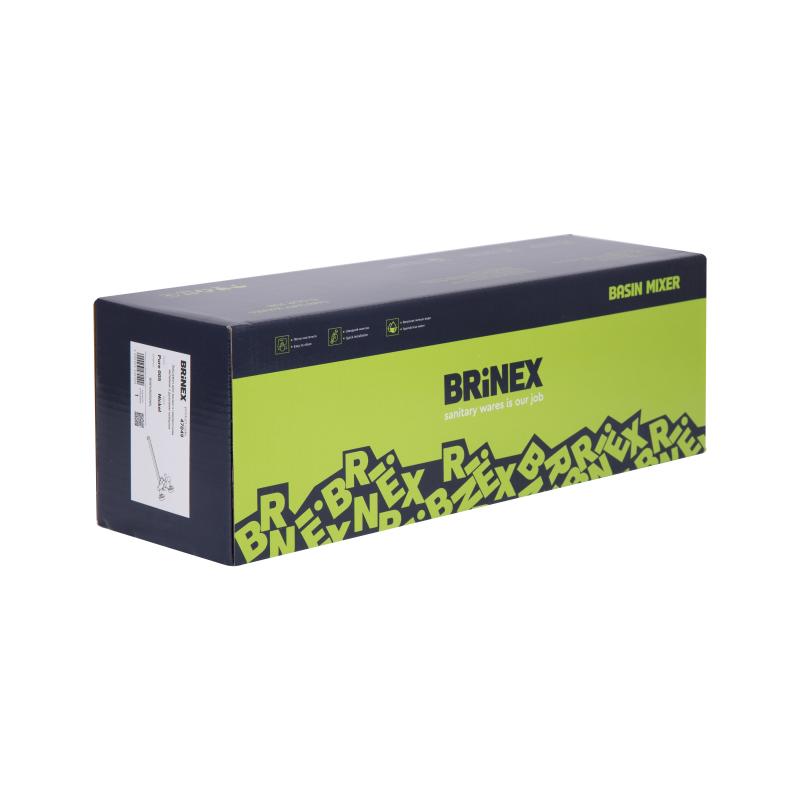 Змішувач для ванни Brinex Pure 005 з довгим поворотним виливом (з душовим гарнітуром) Nickel BRIPUR005NKL — фото 8