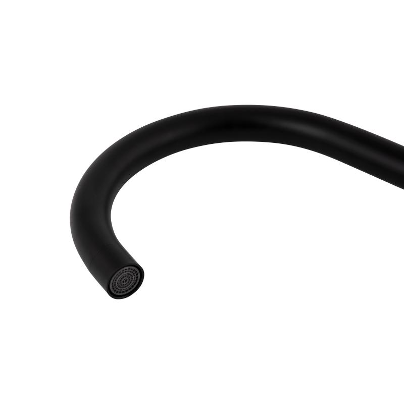 Змішувач для кухні Brinex Pure 015F U-образний  Black Matt BRIPUR015FBLM — фото 3