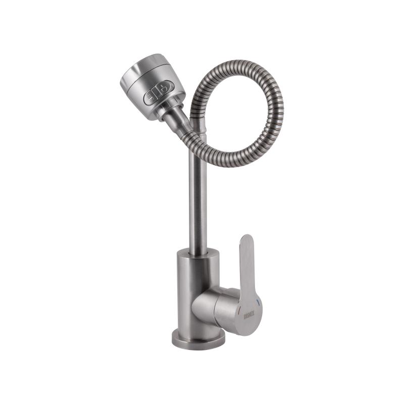 Змішувач для кухні Brinex Pure 015F41 з гнучким виливом   Nickel BRIPUR015F41NKL — фото 3