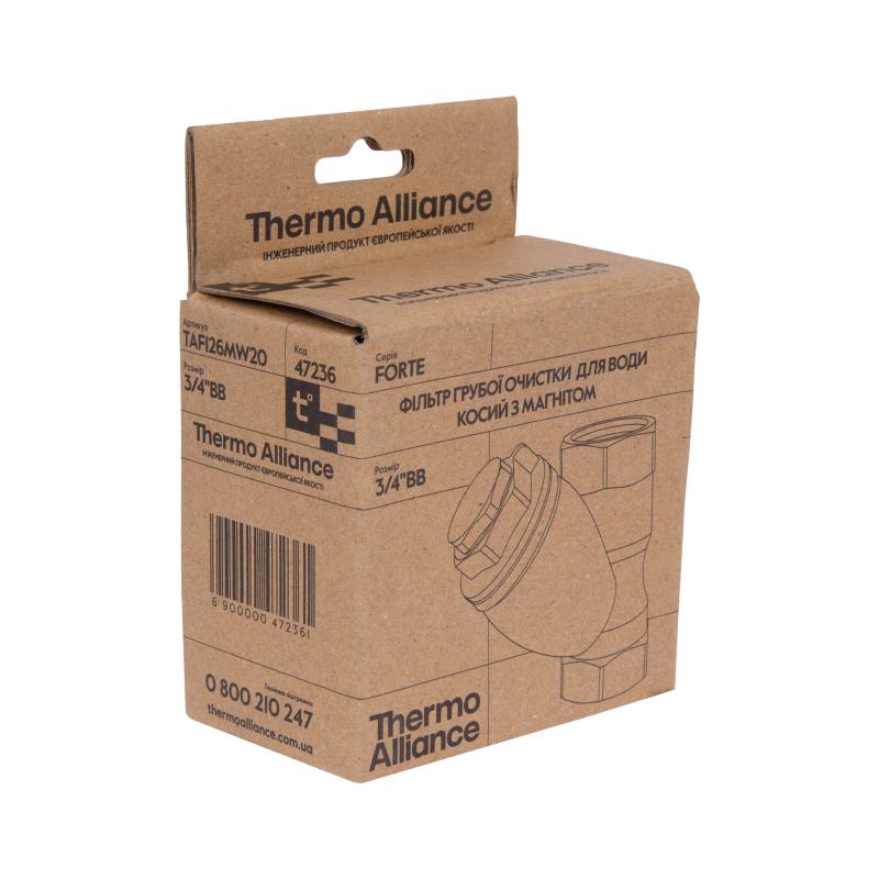 Фільтр грубої очистки Thermo Alliance Forte для води 3/4"ВВ косий з магнітом TAF126MW20 — фото 7