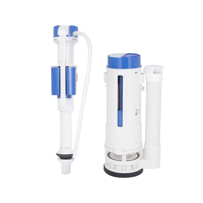 Комплект арматури Qtap WDI для бачка унітаза-моноблок Swan з подвійною круглою кнопкою змиву та клапаном нижньої подачі води, 3/6L CHR — фото 4