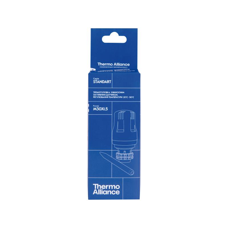 Термоголовка Thermo Alliance Standart М30х1,5 (20-50℃) з виносним датчиком TAS34150 — фото 4