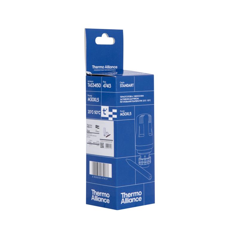 Термоголовка Thermo Alliance Standart М30х1,5 (20-50℃) з виносним датчиком TAS34150 — фото 5