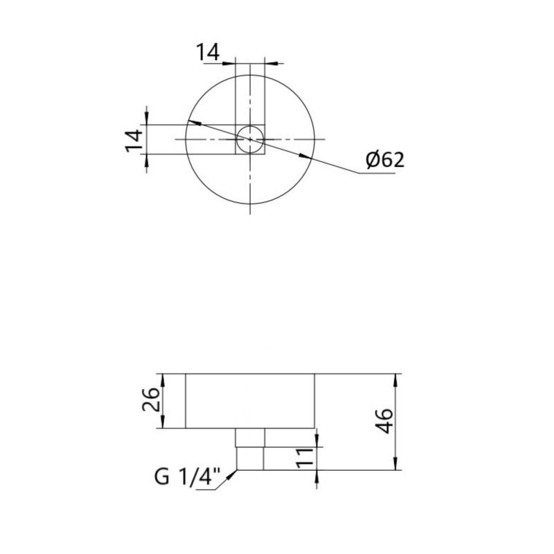 Манометр із гліцерином Thermo Alliancе Forte 10 бар, 1/4"З, нижнє підключення TAF170G10B — фото 2