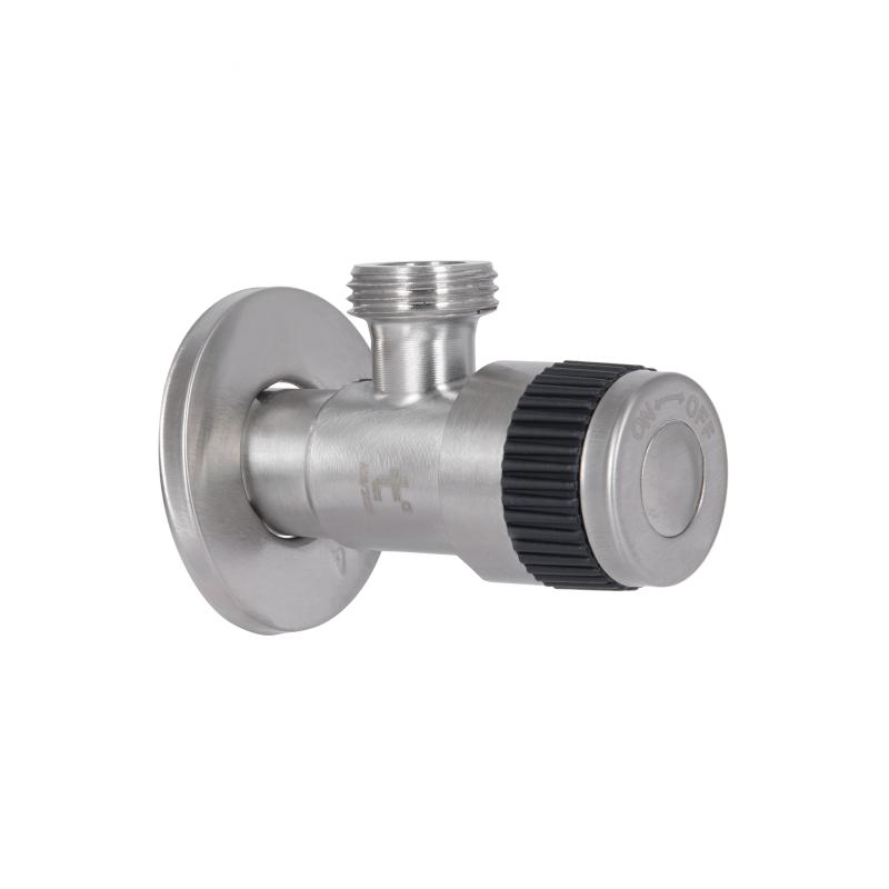 Кран кутовий Thermo Alliance Standart 1/2"ЗЗ нерж., з керам. буксою TAS345W1515SS — фото 6