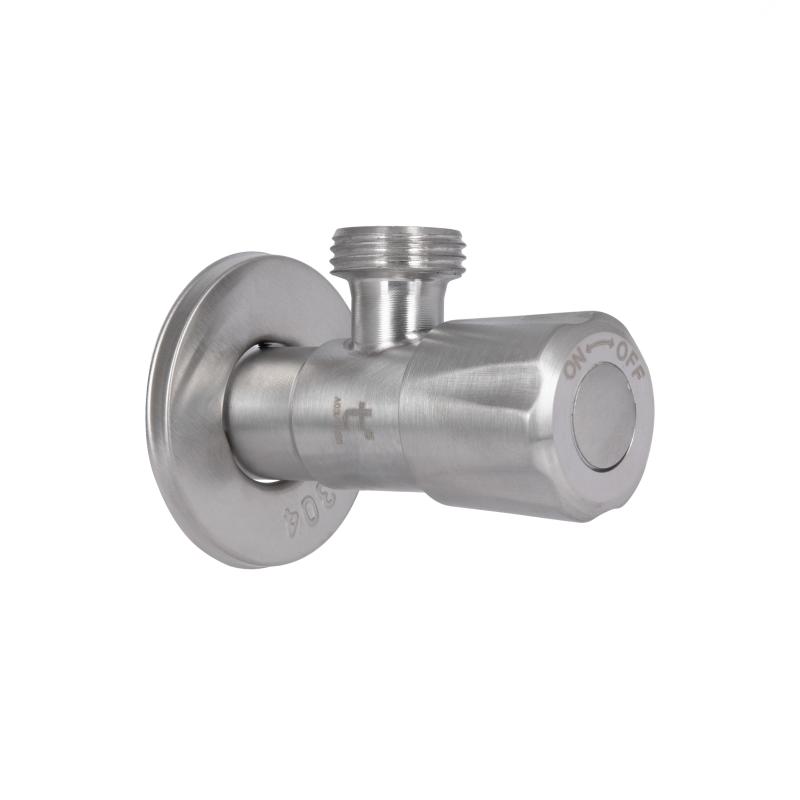 Кран кутовий Thermo Alliance Standart 1/2"ЗЗ нерж., з керам. буксою TAS347W1515SS — фото 6