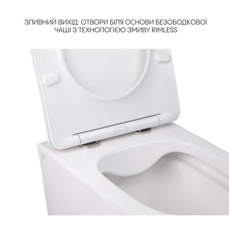 Комплект Qtap Swan 2 в 1: унітаз підвісний Rimless + біде підвісне — фото 4
