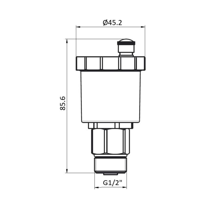 Повітровідвідник Thermo Alliance Forte 1/2"З хром, автоматичний TAF28115 — фото 2