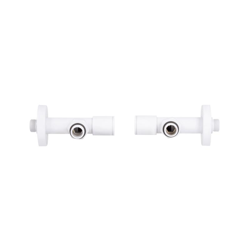 Комплект кранів Thermo Alliance Standart 1/2" З для рушникосушарки кутовий білий SF395W15W — фото 4