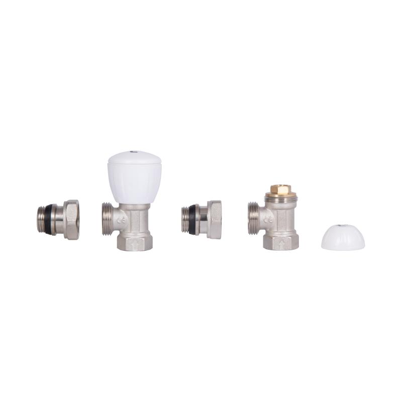 Комплект радіаторних кранів Thermo Alliance Standart 1/2" ВН кутовий TAS232W15 — фото 5