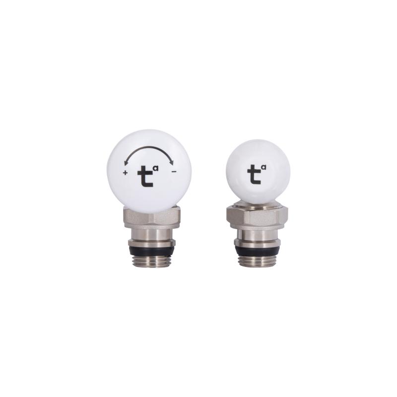Комплект радіаторних кранів Thermo Alliance Standart 1/2" ВН кутовий TAS232W15 — фото 6