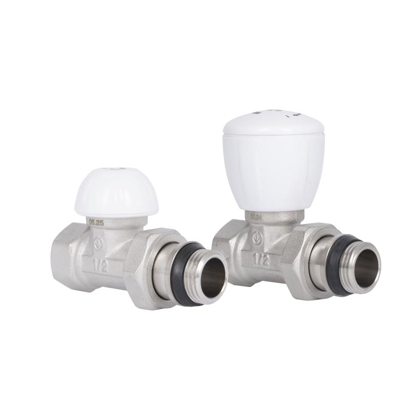 Комплект радіаторних кранів Thermo Alliance Standart 1/2" ВН прямий TAS230W15 — фото 3