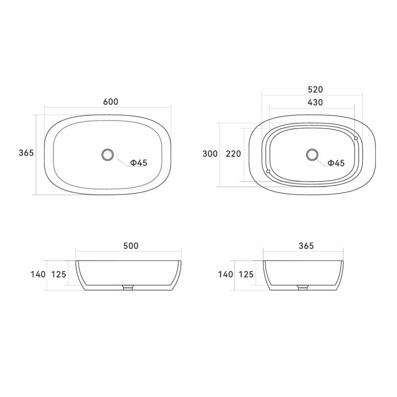 Раковина-чаша Qtap Cardinal 600х380х140 мм White QT04116257W — фото 2