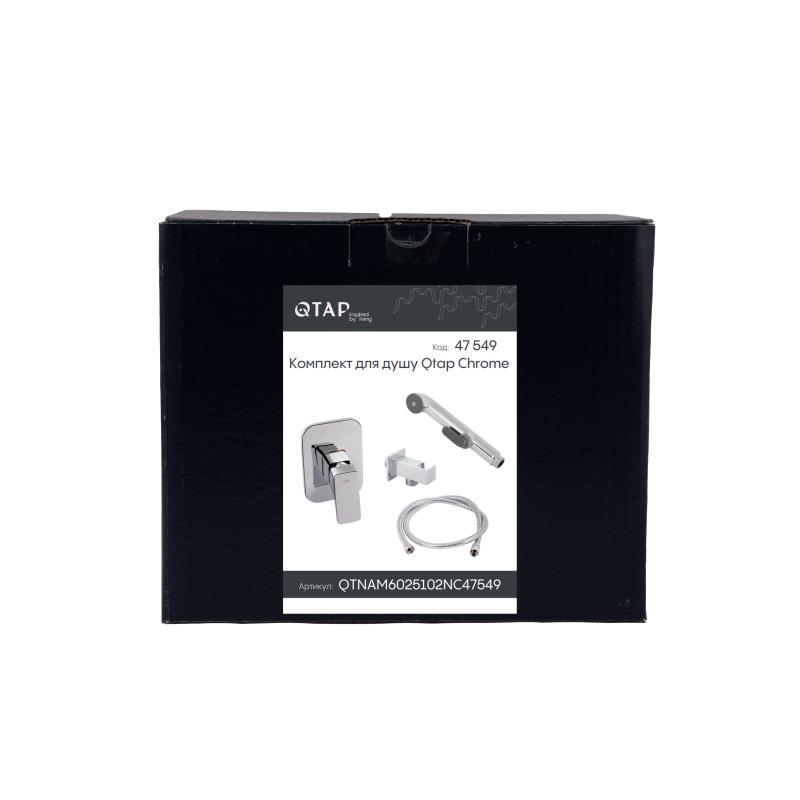 Комплект для душу Qtap Namesti Chrome: Змішувач для душу QTNAM6025102NC + Гігієнічний набір QTSETCRMA021 + Підключення QTCRMBH130 — фото 7