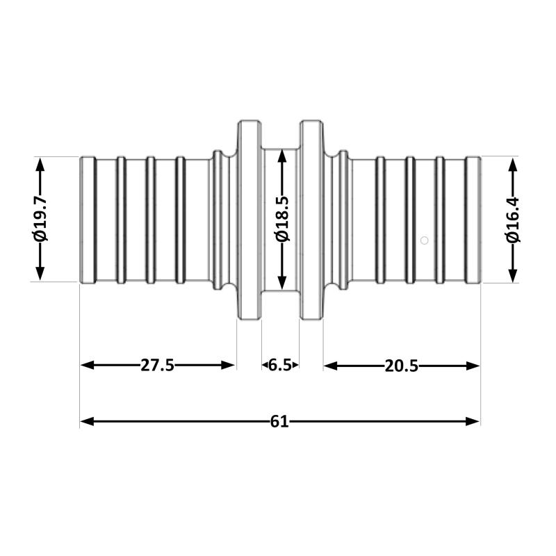 Перехідник під натяжну гільзу Icma №1032 d20х2,8-25х3,5 851032GXGW05 — фото 2