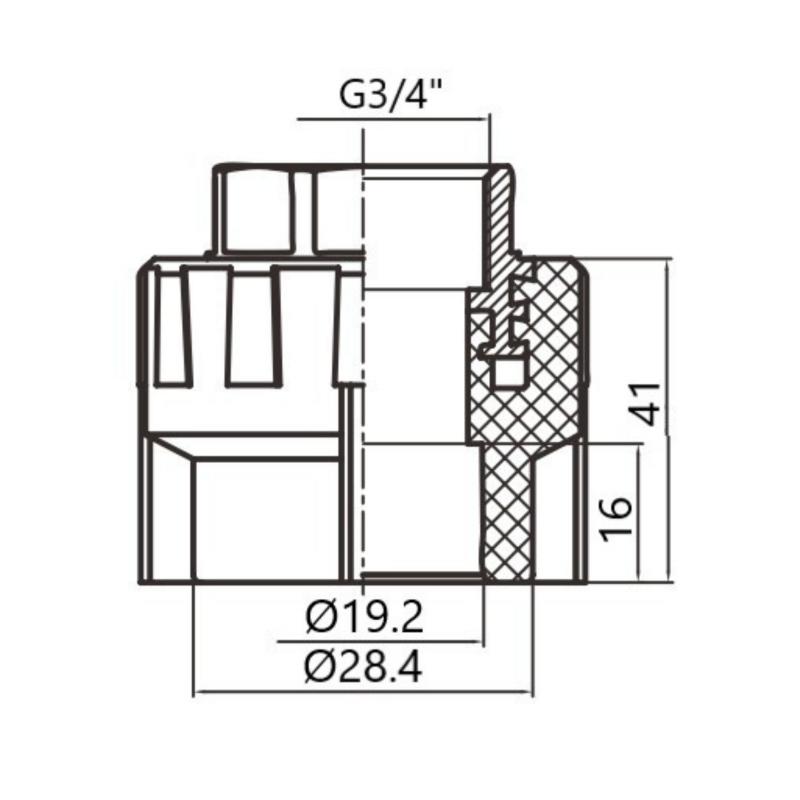 Муфта PPR Thermo Alliance 20х3/4" ВР — фото 2