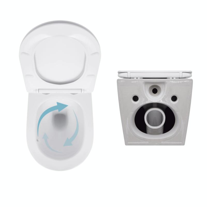 Акційний набір: Унітаз підвісний Jay Ultra Quiet QT07335177W 485х360х320 + Tern Ultra Quiet QT17332303ASW 490x365x325 — фото 5