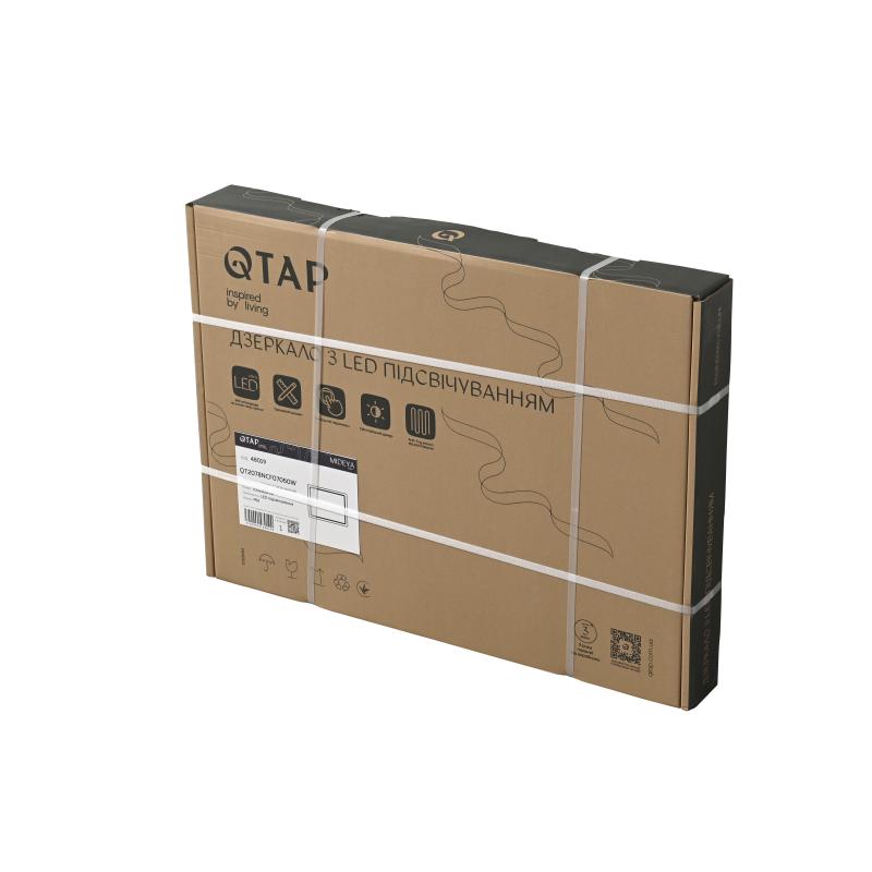 Дзеркало Qtap Mideya (DC-F614) 700х500 з LED-підсвічуванням Touch, з антизапотіванням, димером QT2078NCF07050W — фото 11